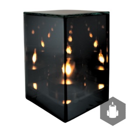 Lampion lustrzany LED kostka