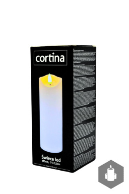 Świeca LED biała 5x12,5cm