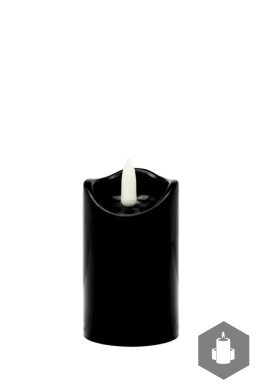Świeca LED czarna 5x9,5cm