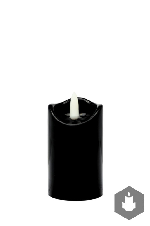 Świeca LED czarna 5x9,5cm Świeca LED czarna 5x9,5cm