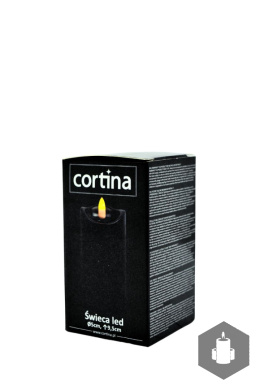 Świeca LED czarna 5x9,5cm