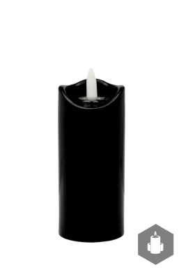 Świeca LED czarna 5x12,5cm