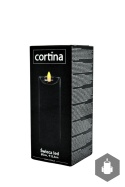 Świeca LED czarna 5x12,5cm