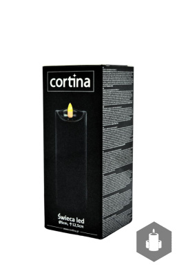 Świeca LED czarna 5x12,5cm