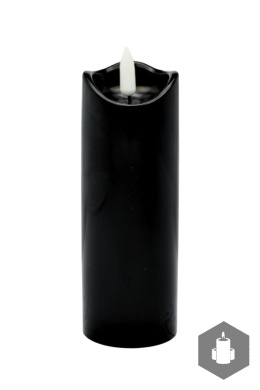 Świeca LED czarna 5x15cm