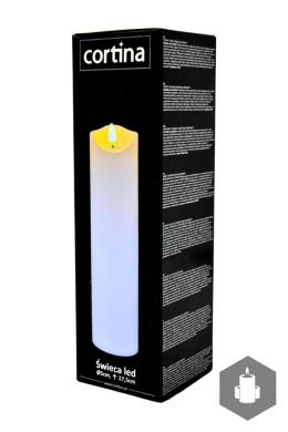 Świeca LED biała 5x17,5cm