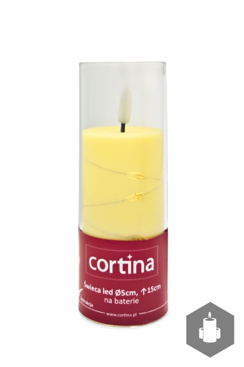 Świeca LED Oplatana 15cm