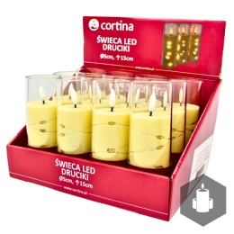 Świeca LED Oplatana 15cm
