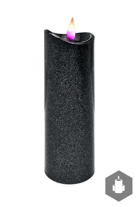 Świeca LED Pink flame Grafitowym 5x15cm