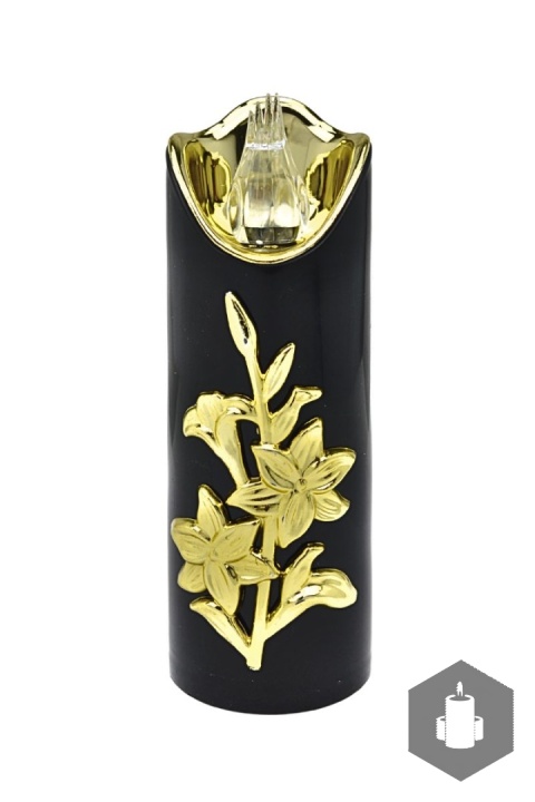 Wkład LED Rico Flower Lilia 12,5 cm Czarno-złoty czerwony płomień