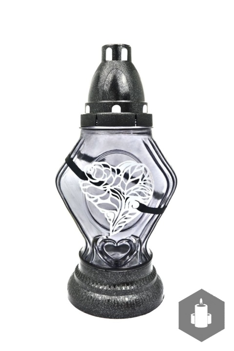 Znicz Lustrzany srebrny ZA-368-S serce