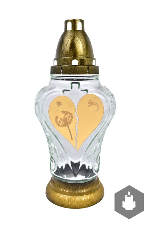 Znicz Lustrzany srebrny ZA-464-Z serce