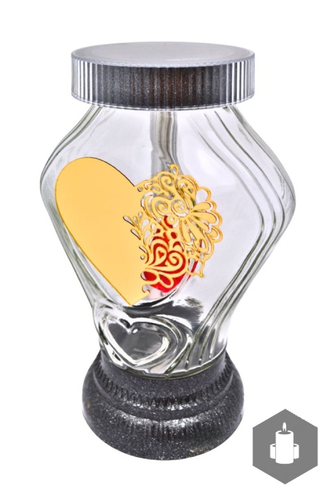 Znicz Solarny Lustrzany ZSol-472-Z serce